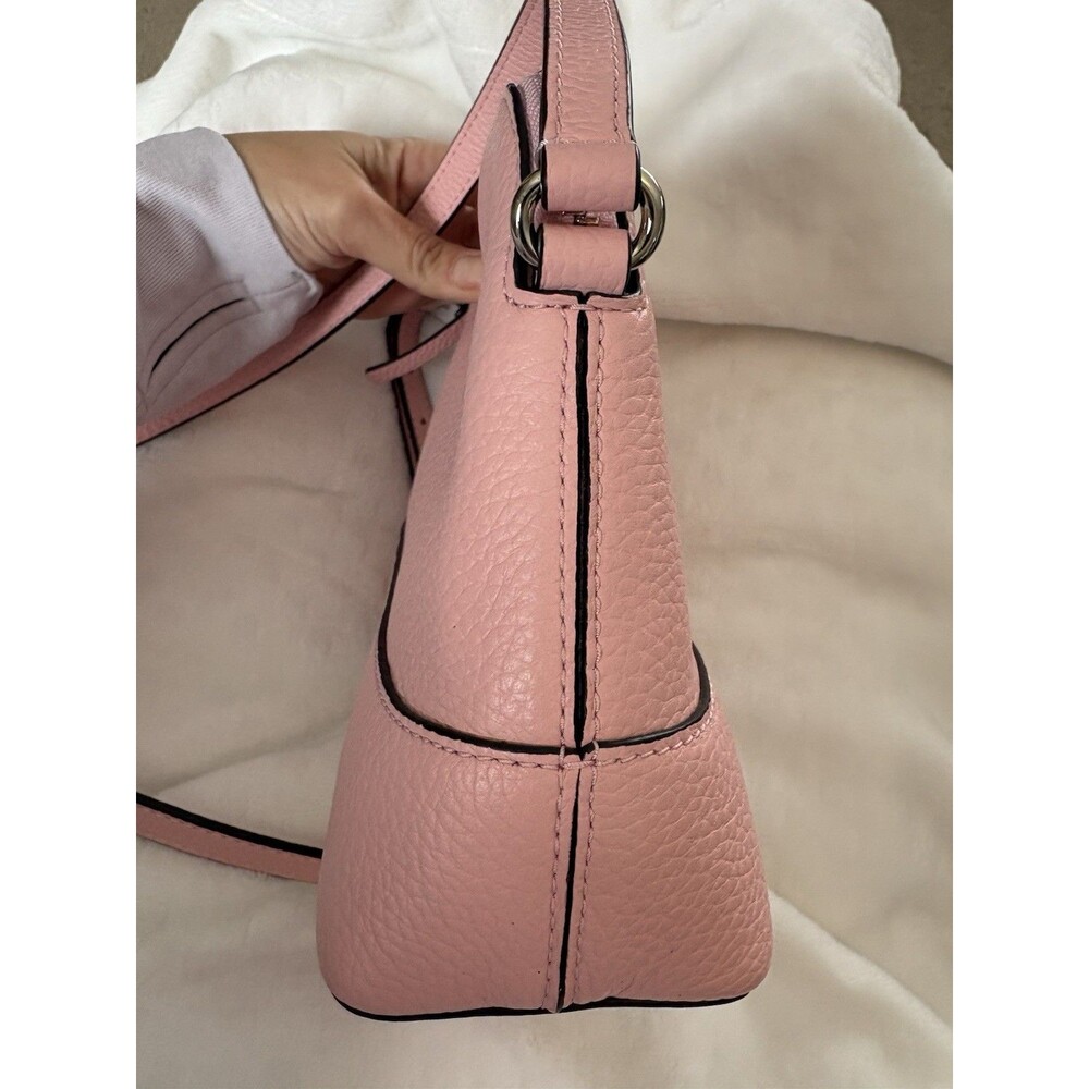 Kate Spade Hanna Tea Rose Pink Pebbled Leather Crossbody Bag New with Tags - Picture 5 of 10